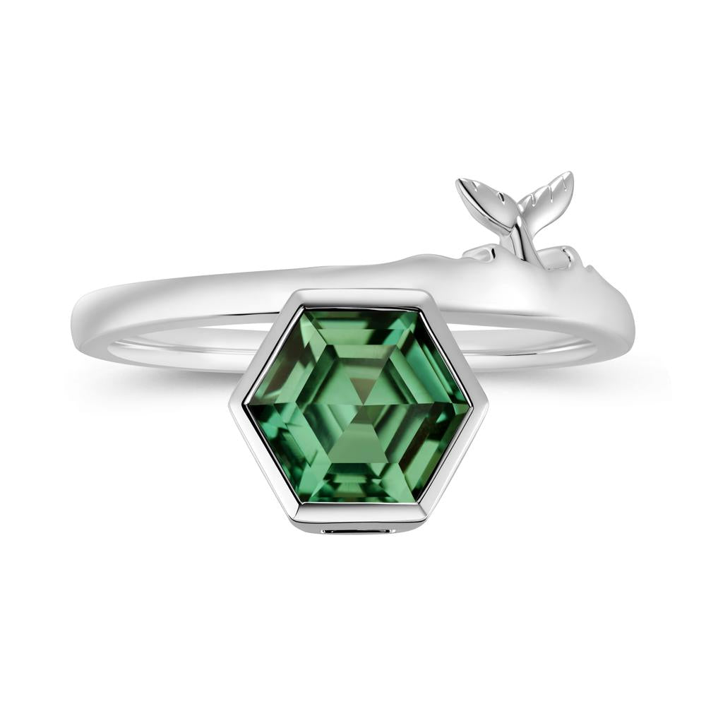 Dolphin Tail Emerald Ocean Ring - LUO Jewelry #gemstone_Green Sapphire