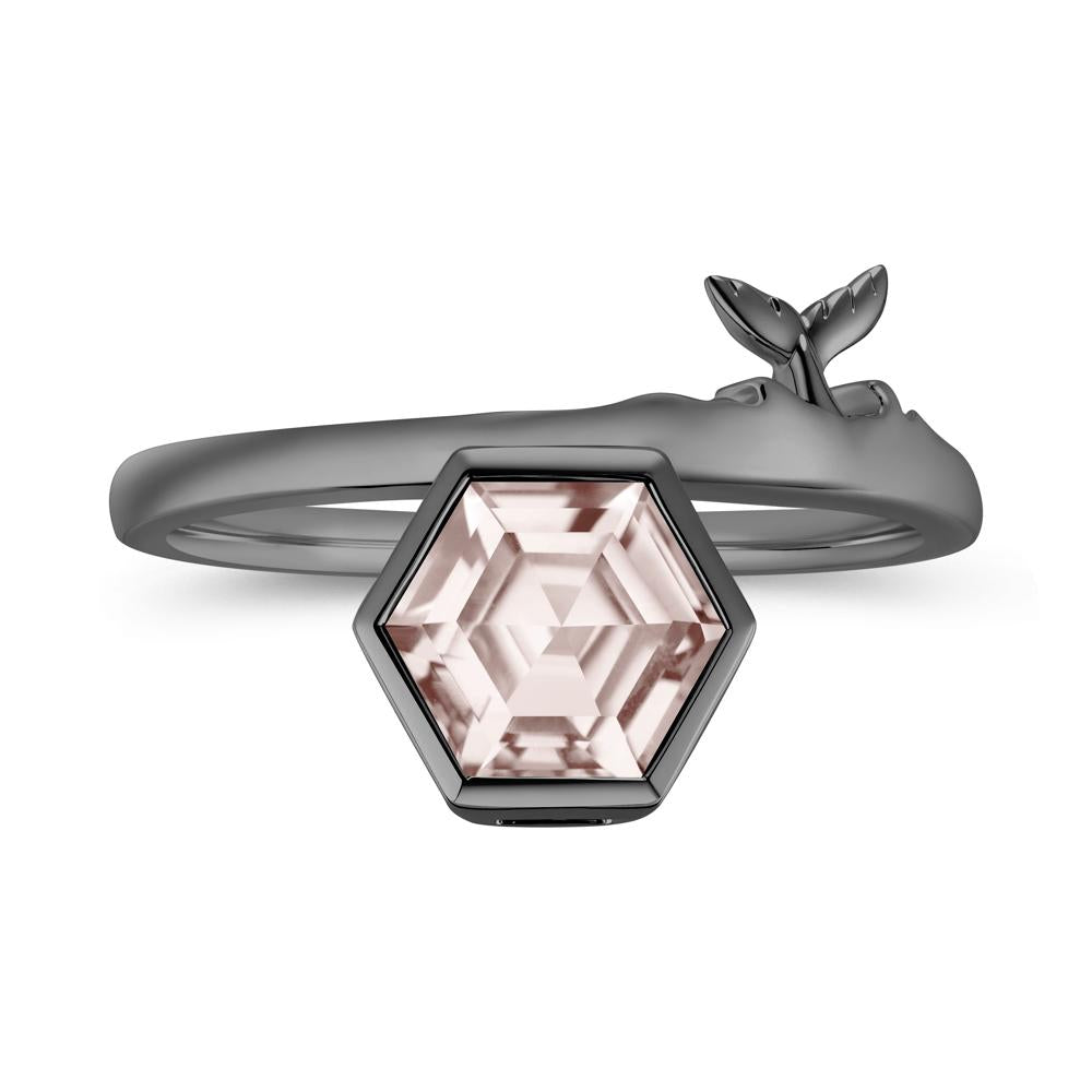 Dolphin Tail Emerald Ocean Ring - LUO Jewelry #gemstone_Morganite