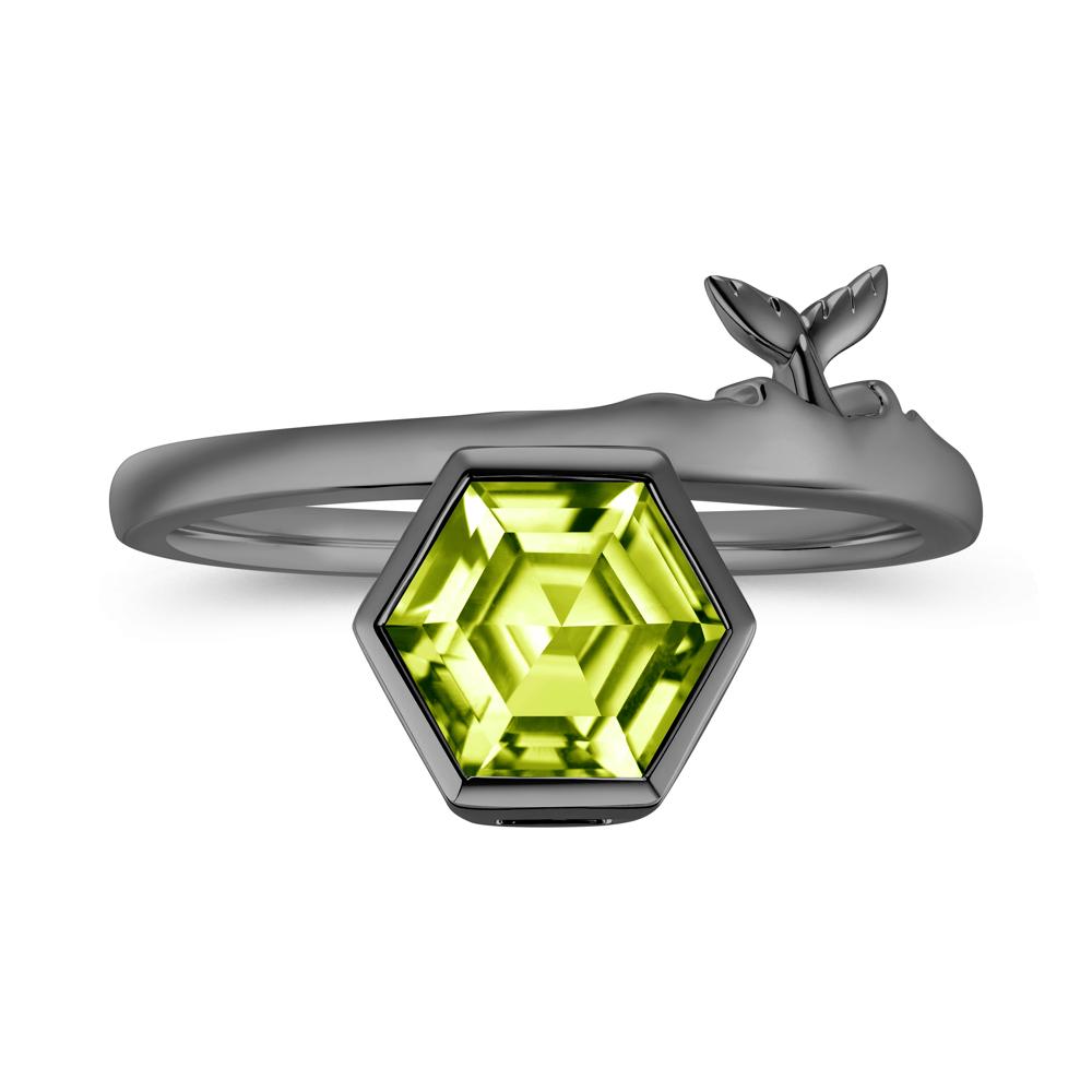 Dolphin Tail Emerald Ocean Ring - LUO Jewelry #gemstone_Peridot