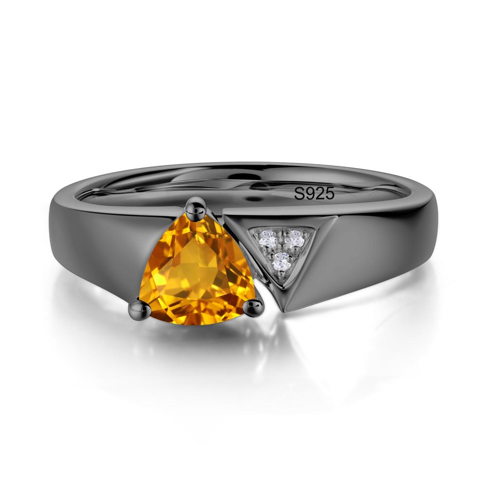 Geometric London Blue Topaz Triangle Ring - LUO Jewelry #gemstone_Citrine