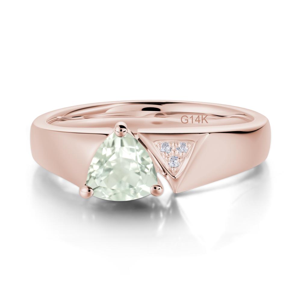 Geometric London Blue Topaz Triangle Ring - LUO Jewelry #gemstone_Green Amethyst