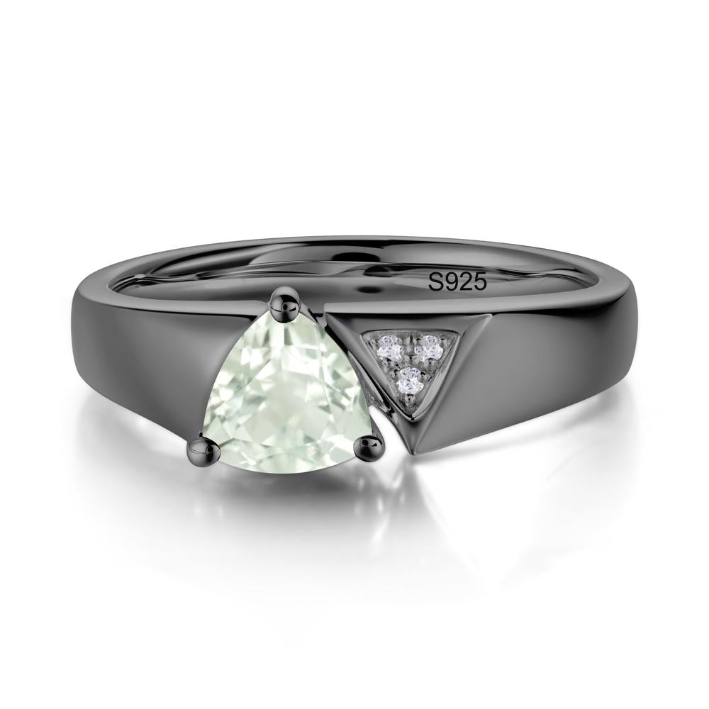 Geometric London Blue Topaz Triangle Ring - LUO Jewelry #gemstone_Green Amethyst