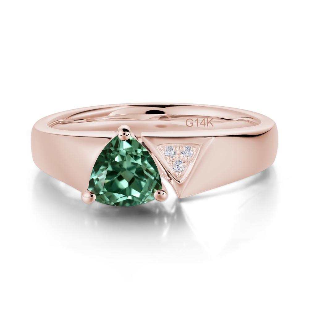 Geometric London Blue Topaz Triangle Ring - LUO Jewelry #gemstone_Green Sapphire