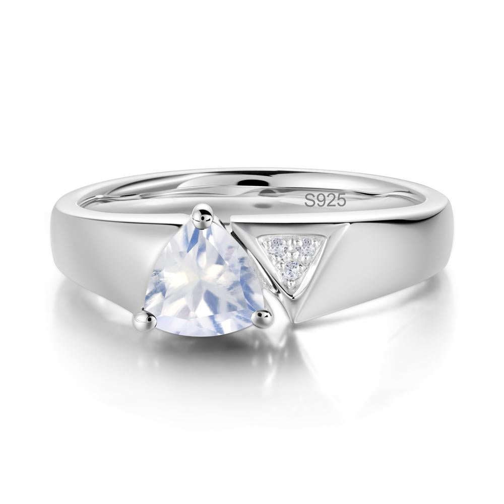 Geometric London Blue Topaz Triangle Ring - LUO Jewelry #gemstone_Moonstone