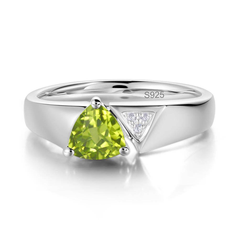 Geometric London Blue Topaz Triangle Ring - LUO Jewelry #gemstone_Peridot