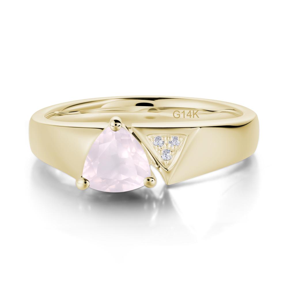 Geometric London Blue Topaz Triangle Ring - LUO Jewelry #gemstone_Rose Quartz