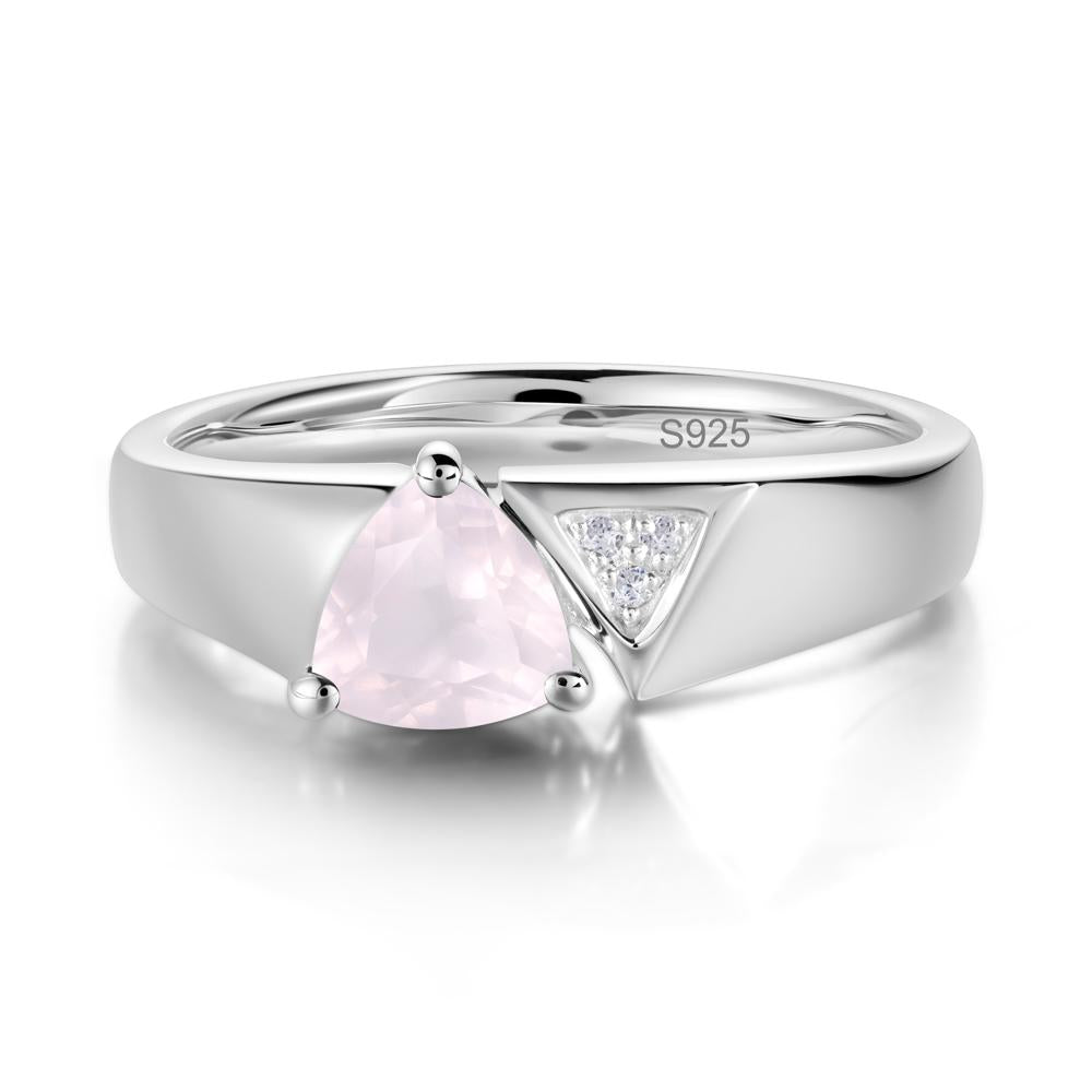 Geometric London Blue Topaz Triangle Ring - LUO Jewelry #gemstone_Rose Quartz