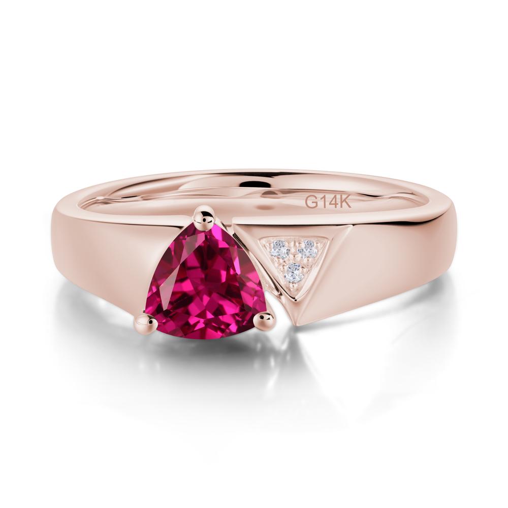 Geometric London Blue Topaz Triangle Ring - LUO Jewelry #gemstone_Ruby