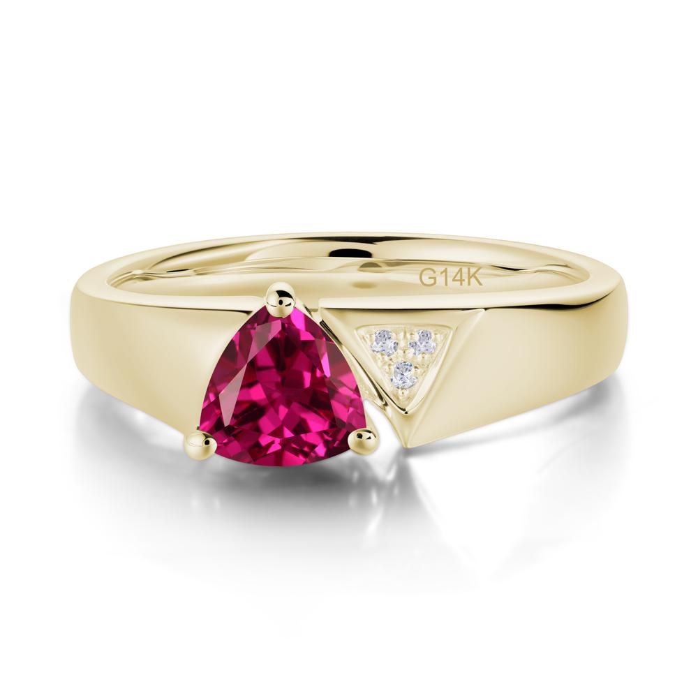 Geometric London Blue Topaz Triangle Ring - LUO Jewelry #gemstone_Ruby