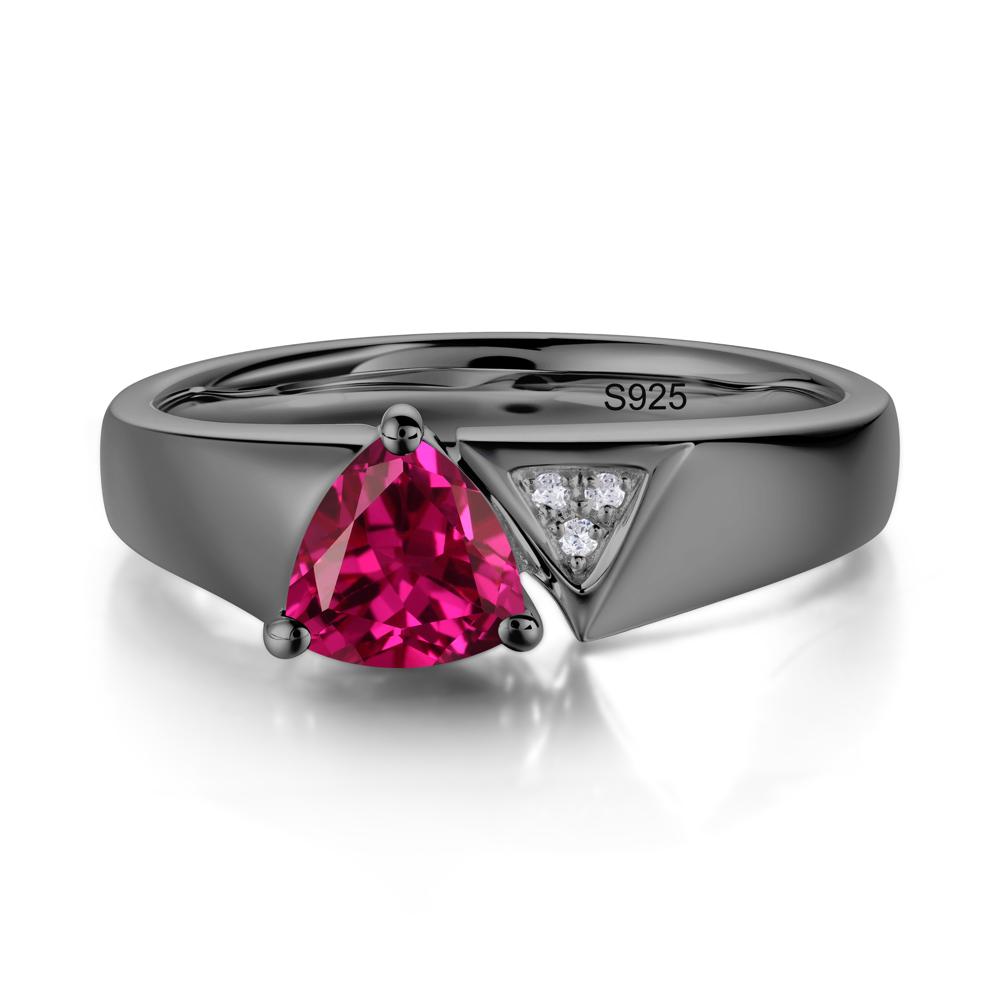 Geometric London Blue Topaz Triangle Ring - LUO Jewelry #gemstone_Ruby