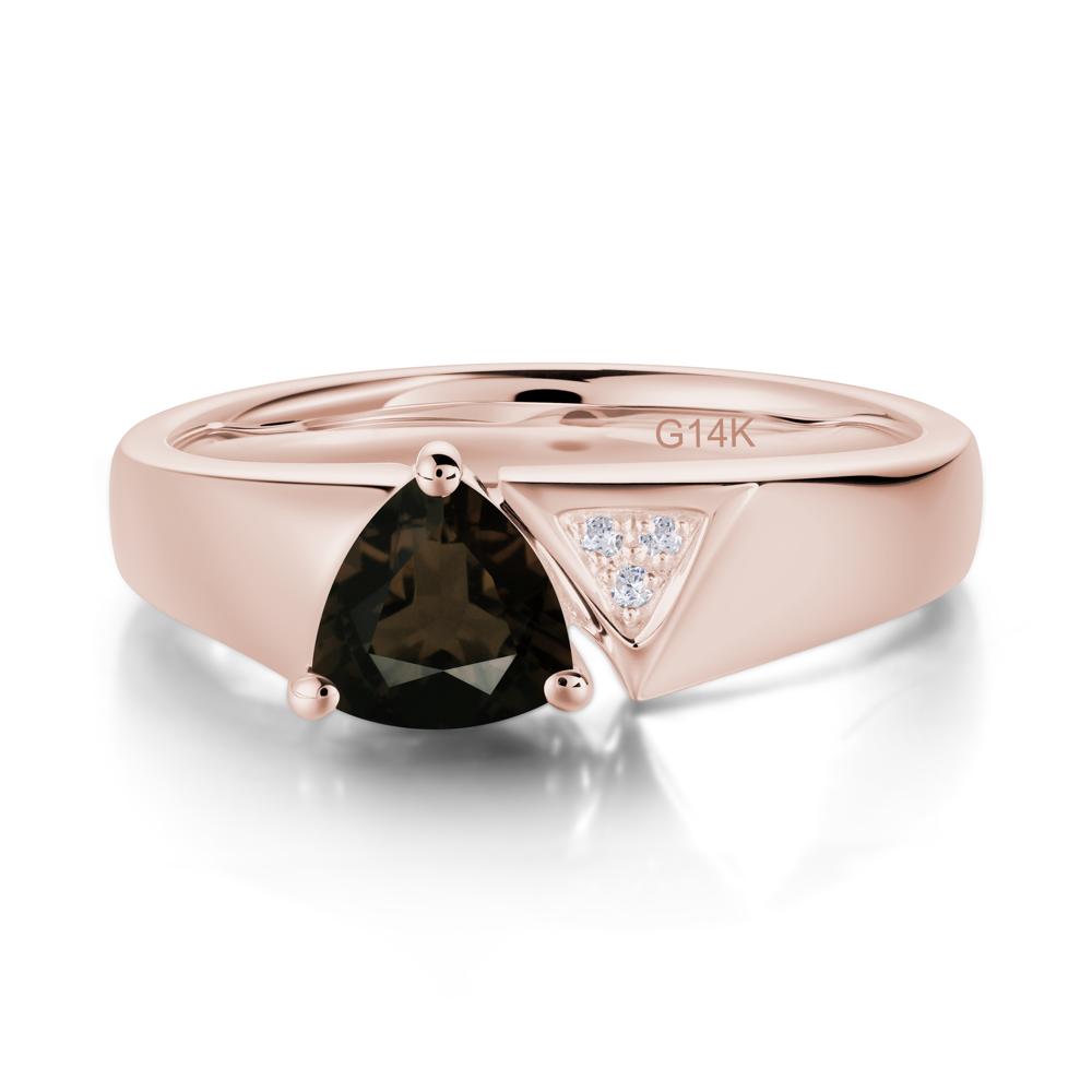 Geometric London Blue Topaz Triangle Ring - LUO Jewelry #gemstone_Smoky Quartz