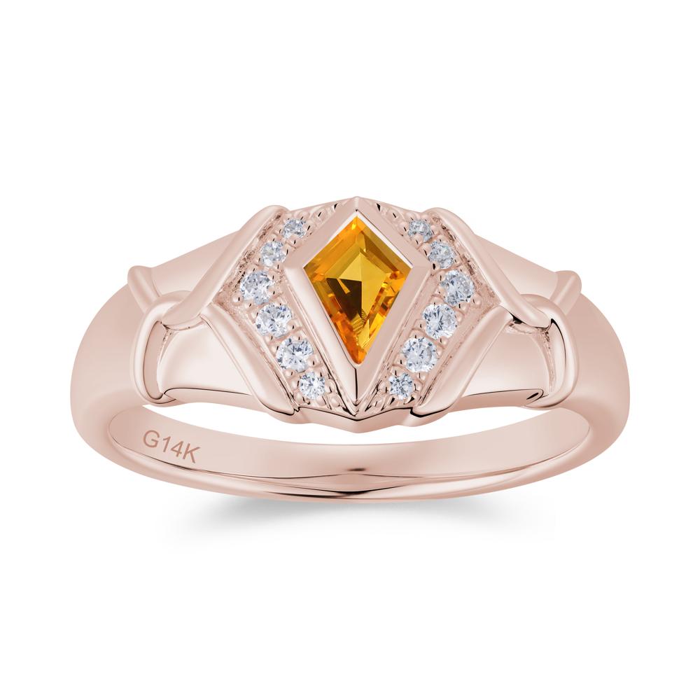 Kite Cut Amethyst Men's Ring - LUO Jewelry #gemstone_Citrine