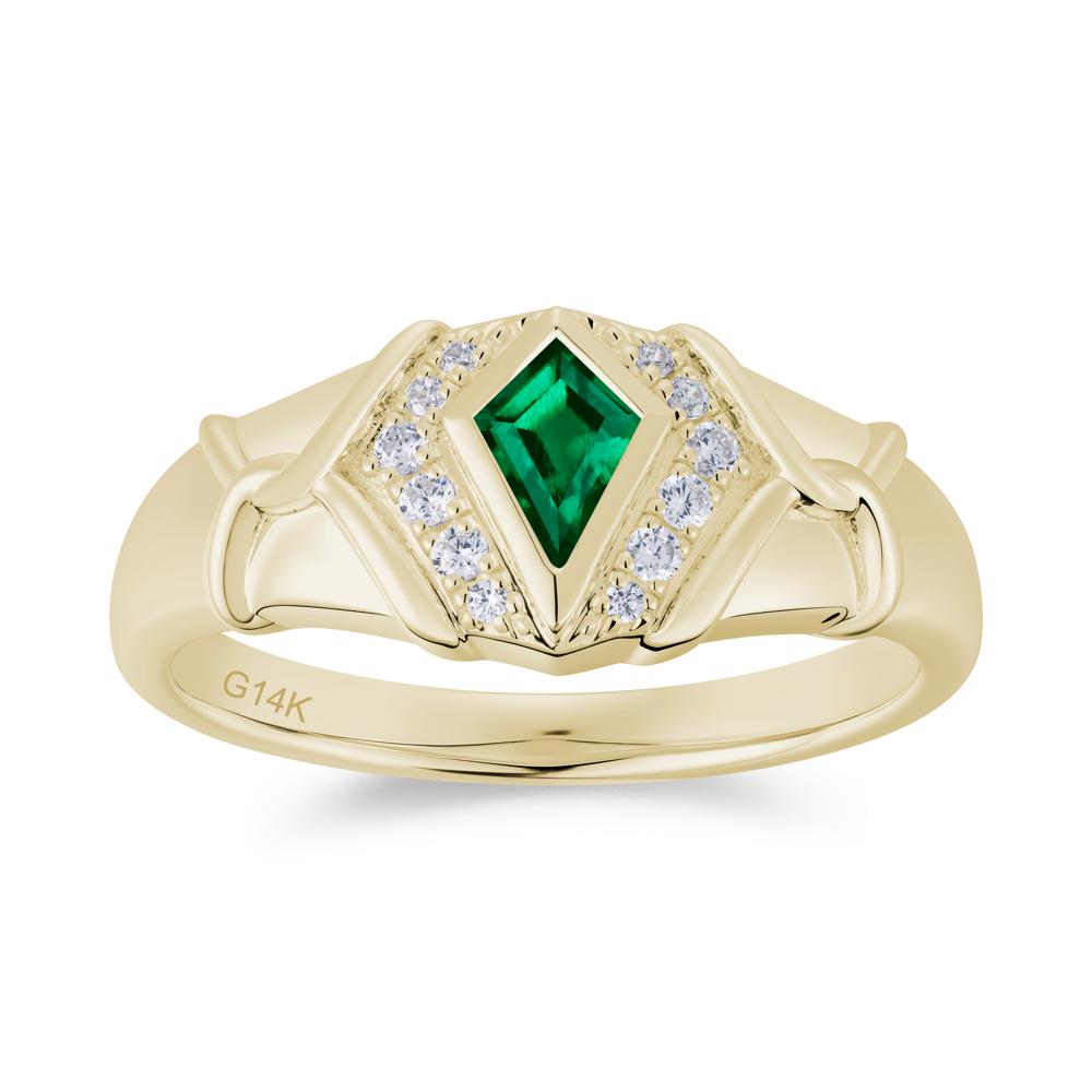 Kite Cut Amethyst Men's Ring - LUO Jewelry #gemstone_Emerald