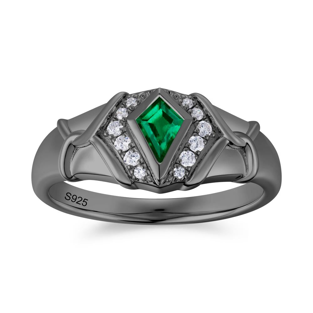 Kite Cut Amethyst Men's Ring - LUO Jewelry #gemstone_Emerald