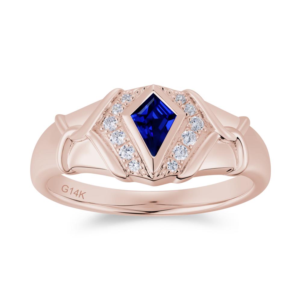 Kite Cut Amethyst Men's Ring - LUO Jewelry #gemstone_Sapphire
