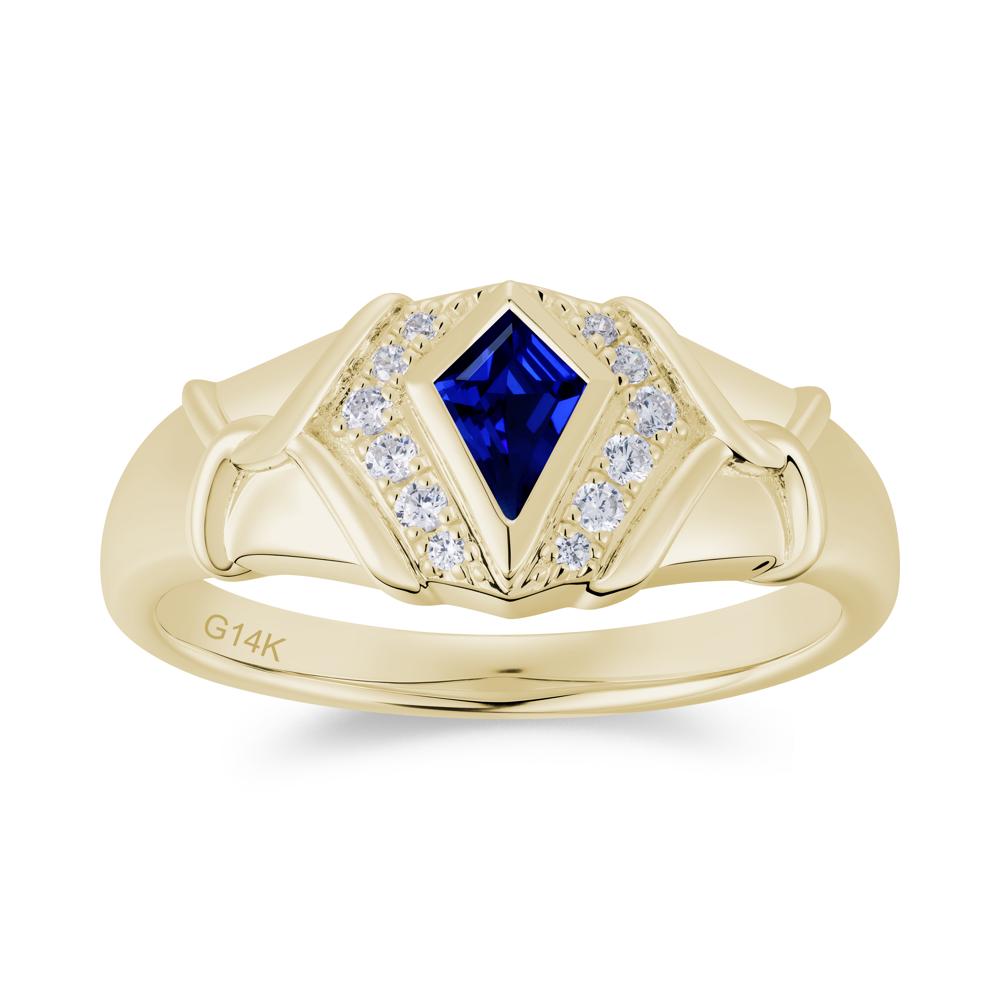 Kite Cut Amethyst Men's Ring - LUO Jewelry #gemstone_Sapphire
