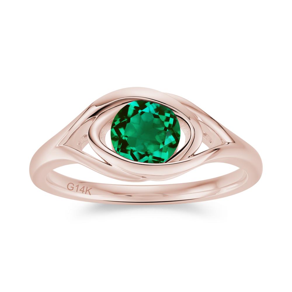 Round Cut Bezel London Blue Topaz Ring - LUO Jewelry #gemstone_Emerald
