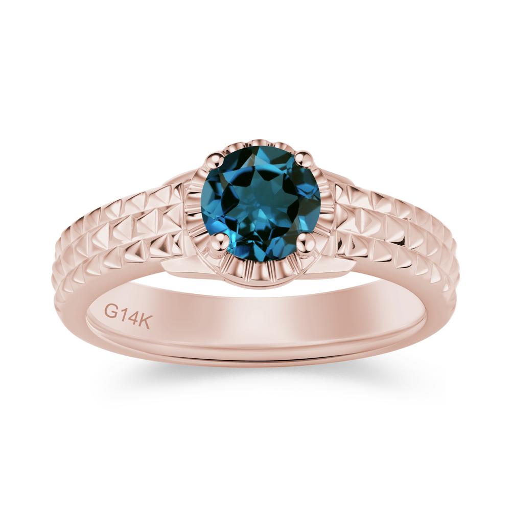 Garnet Statement Unisex Ring - LUO Jewelry #gemstone_London Blue Topaz