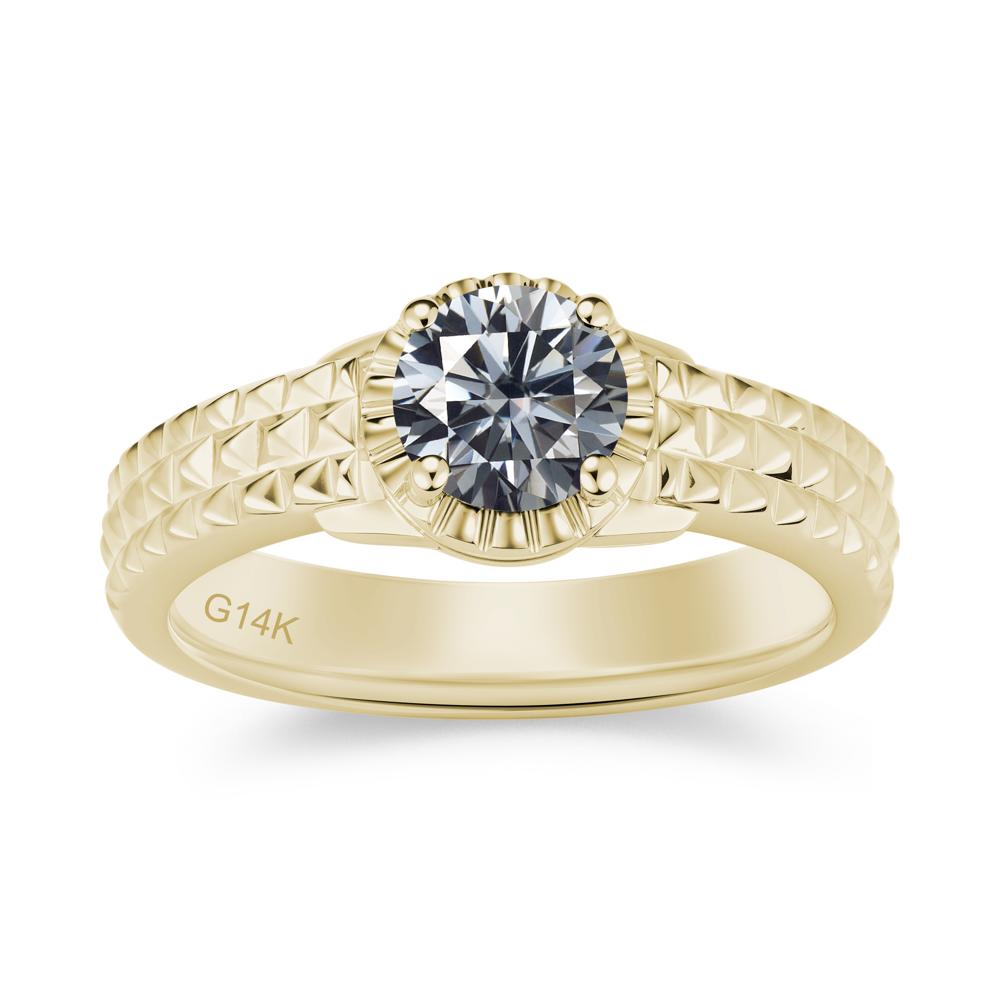 Garnet Statement Unisex Ring - LUO Jewelry #gemstone_Grey Moissanite