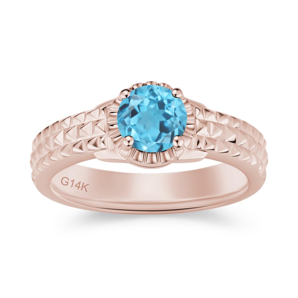 Garnet Statement Unisex Ring - LUO Jewelry #gemstone_Swiss Blue Topaz