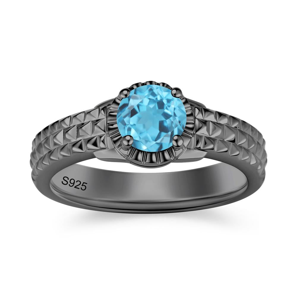Garnet Statement Unisex Ring - LUO Jewelry #gemstone_Swiss Blue Topaz