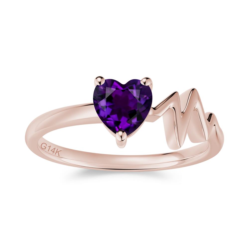Garnet Heartbeat Proposal Ring - LUO Jewelry #gemstone_Amethyst