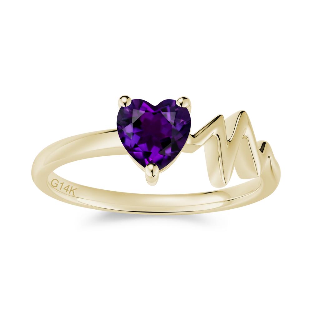 Garnet Heartbeat Proposal Ring - LUO Jewelry #gemstone_Amethyst