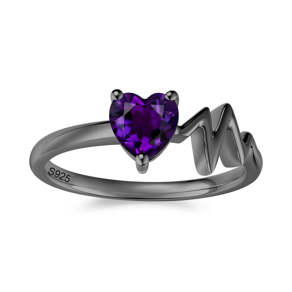 Garnet Heartbeat Proposal Ring - LUO Jewelry #gemstone_Amethyst