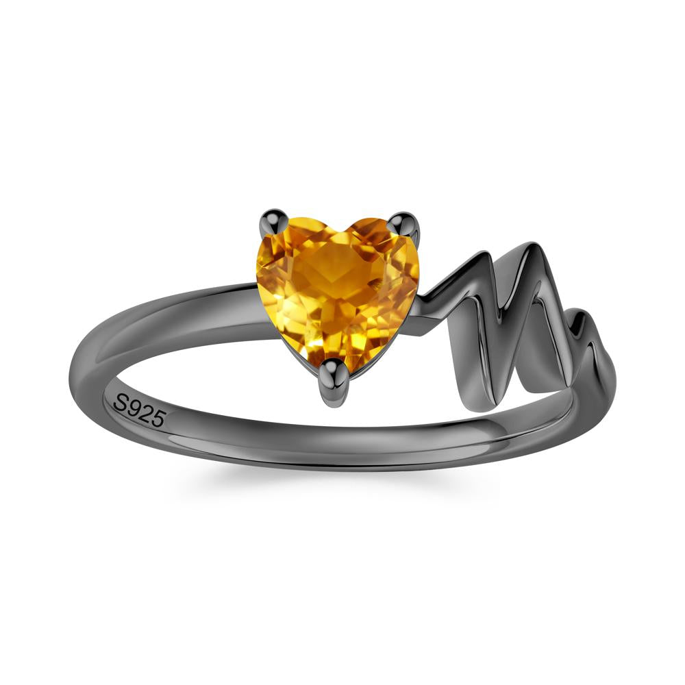 Garnet Heartbeat Proposal Ring - LUO Jewelry #gemstone_Citrine