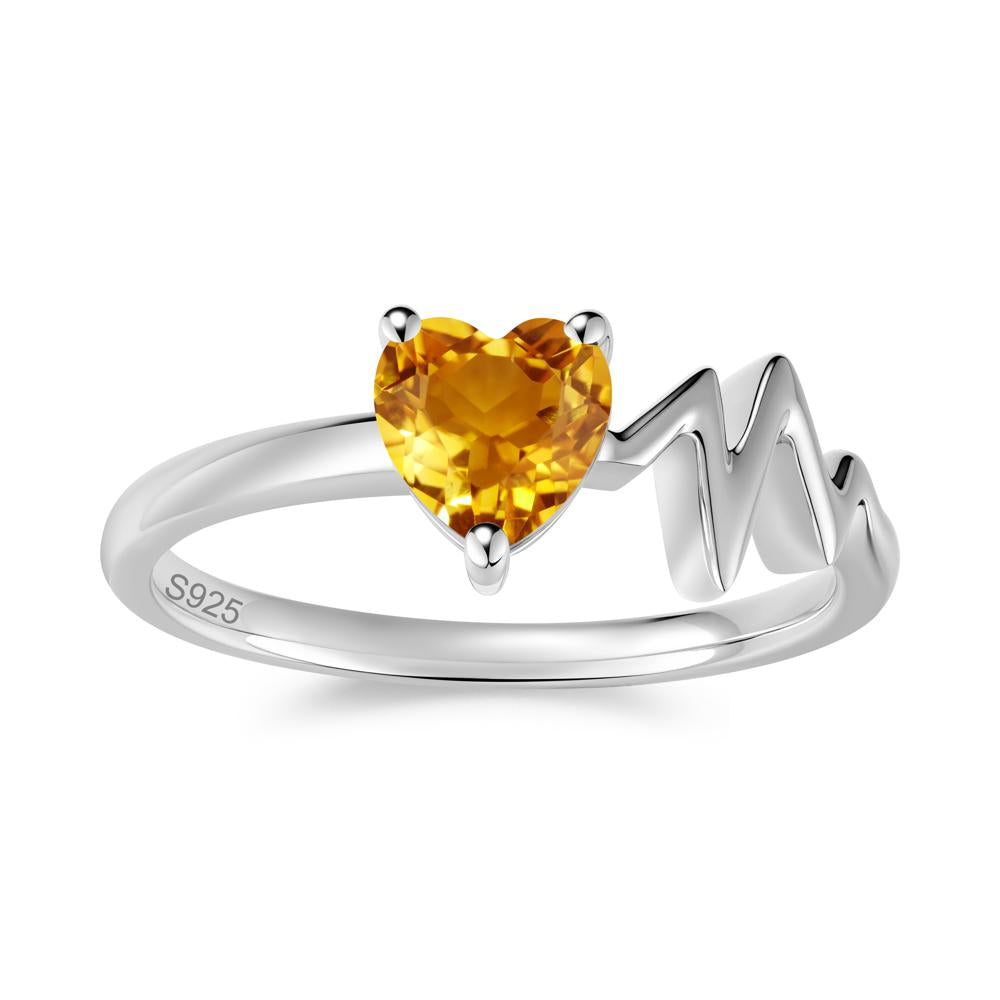 Garnet Heartbeat Proposal Ring - LUO Jewelry #gemstone_Citrine
