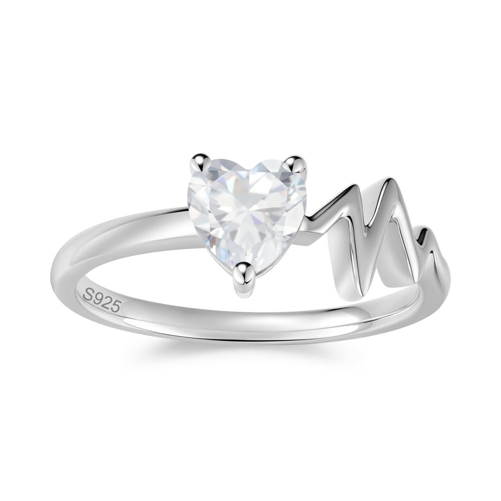 Garnet Heartbeat Proposal Ring - LUO Jewelry #gemstone_Cubic Zirconia