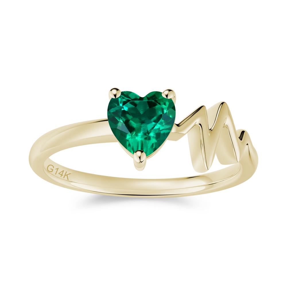 Garnet Heartbeat Proposal Ring - LUO Jewelry #gemstone_Emerald