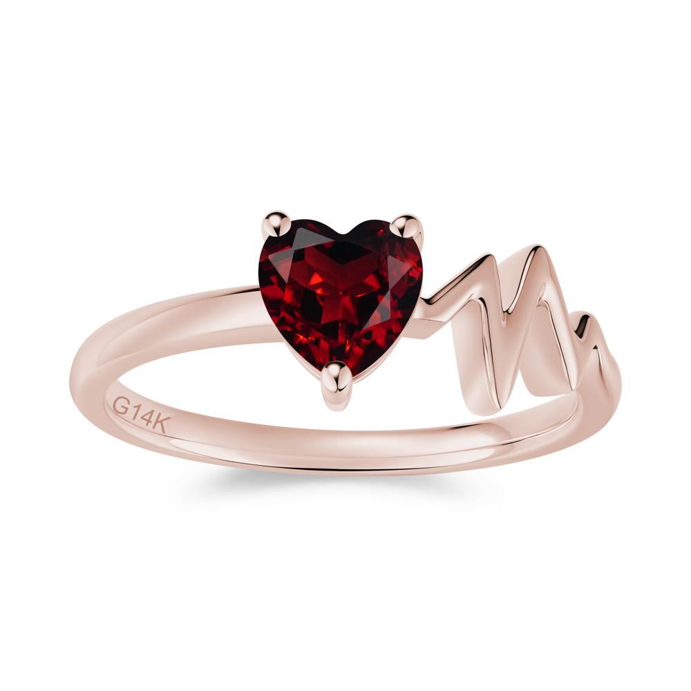 Garnet Heartbeat Proposal Ring - LUO Jewelry #gemstone_Garnet