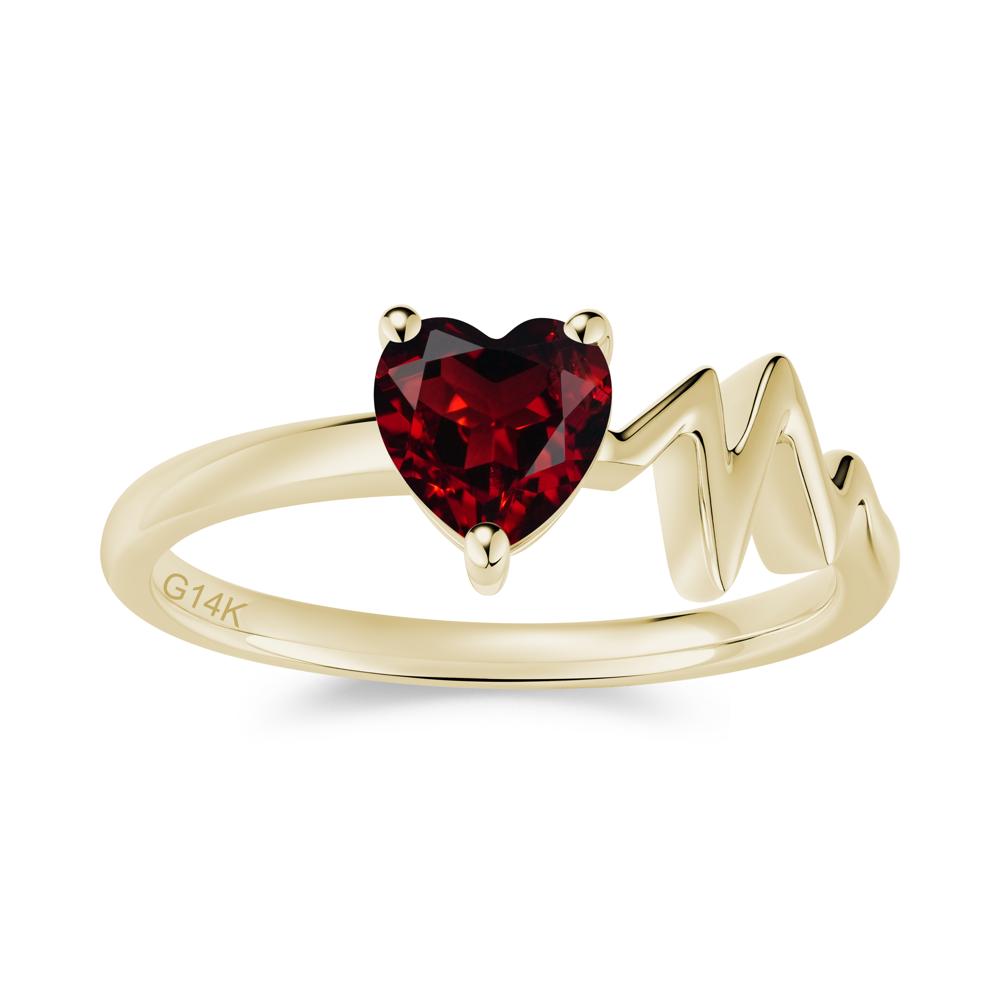 Garnet Heartbeat Proposal Ring - LUO Jewelry #gemstone_Garnet