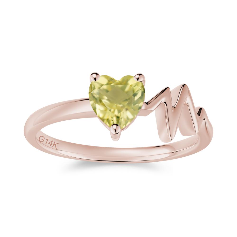 Garnet Heartbeat Proposal Ring - LUO Jewelry #gemstone_Lemon Quartz