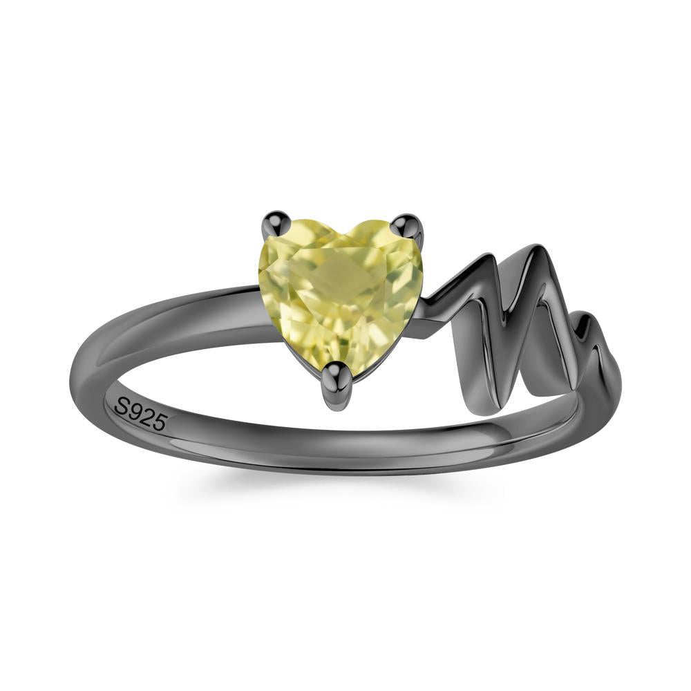 Garnet Heartbeat Proposal Ring - LUO Jewelry #gemstone_Lemon Quartz