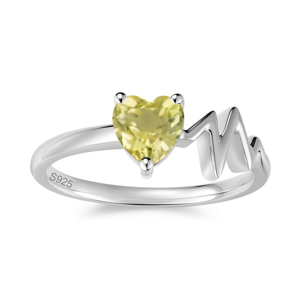 Garnet Heartbeat Proposal Ring - LUO Jewelry #gemstone_Lemon Quartz