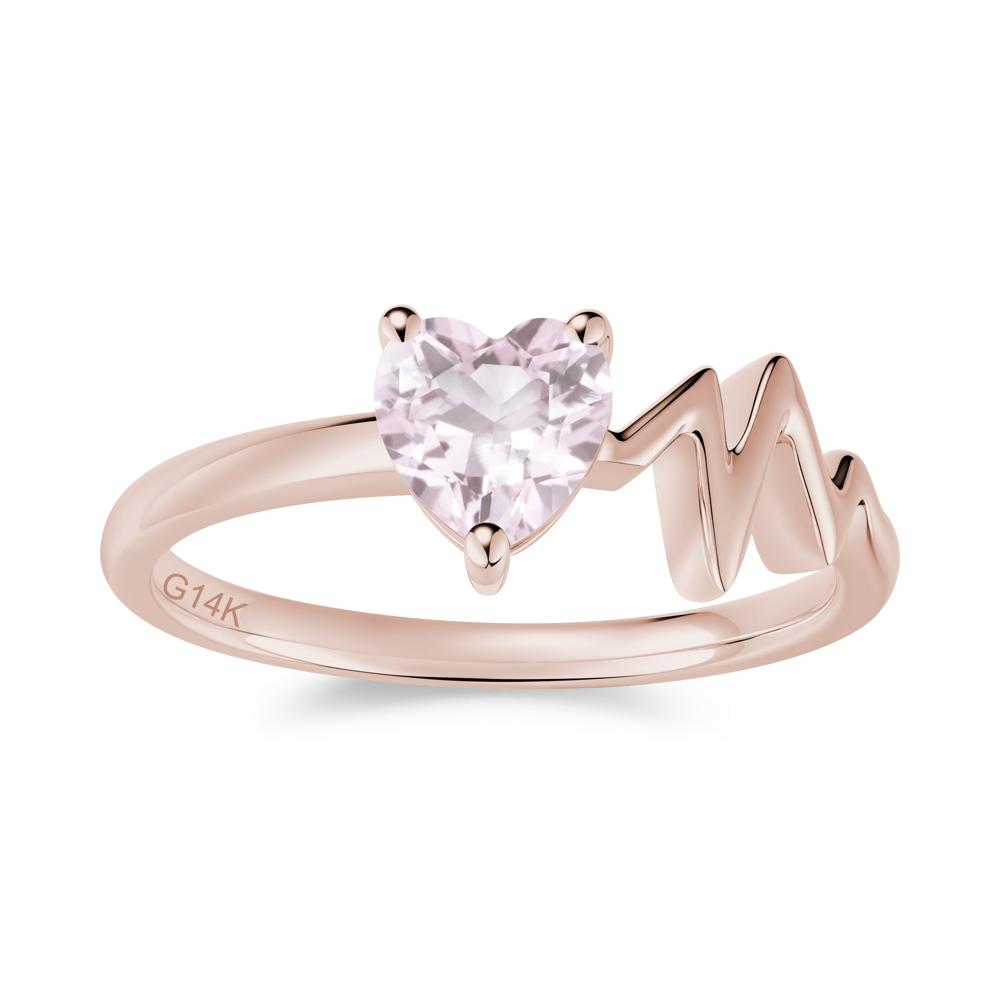 Garnet Heartbeat Proposal Ring - LUO Jewelry #gemstone_Morganite