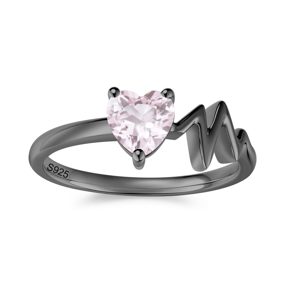 Garnet Heartbeat Proposal Ring - LUO Jewelry #gemstone_Morganite