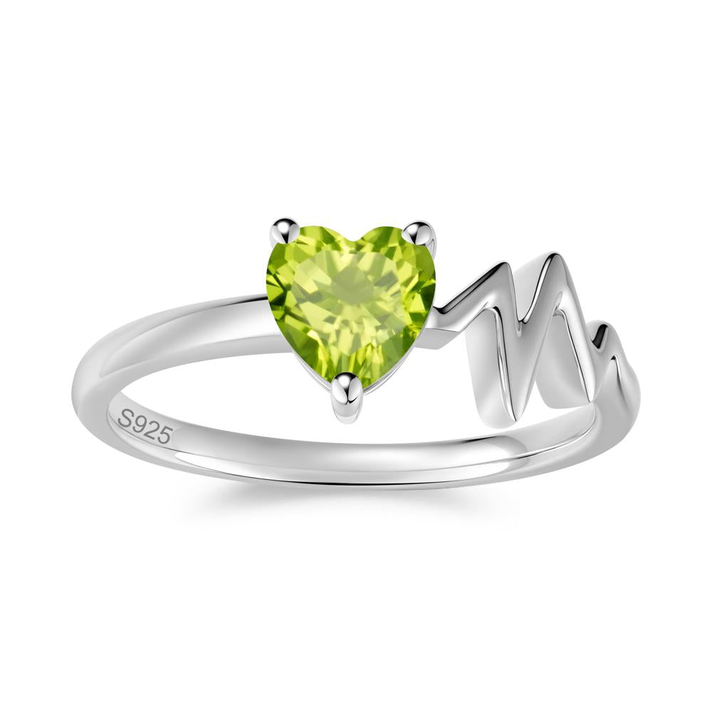 Garnet Heartbeat Proposal Ring - LUO Jewelry #gemstone_Peridot