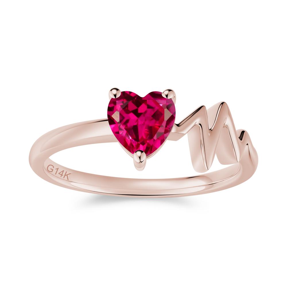 Garnet Heartbeat Proposal Ring - LUO Jewelry #gemstone_Ruby