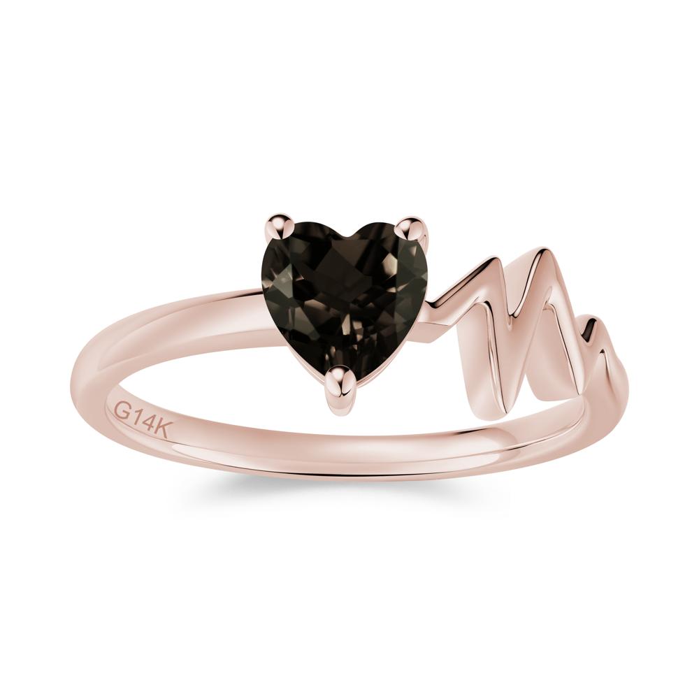 Garnet Heartbeat Proposal Ring - LUO Jewelry #gemstone_Smoky Quartz