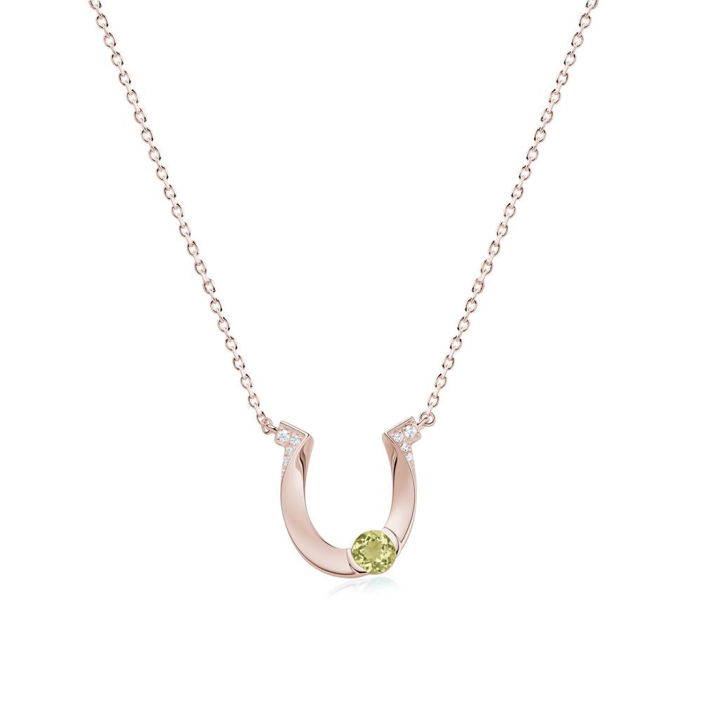 Garnet Horseshoe Necklace for Women - LUO Jewelry #gemstone_Lemon Quartz