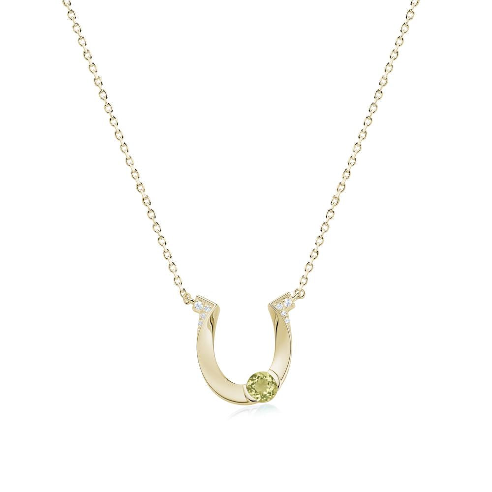 Garnet Horseshoe Necklace for Women - LUO Jewelry #gemstone_Lemon Quartz