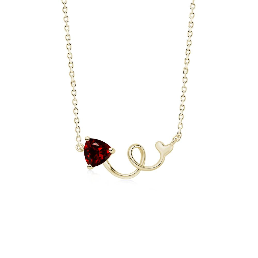 Minimalist Twisted Trillion Cut London Blue Topaz Necklace - LUO Jewelry #gemstone_Garnet