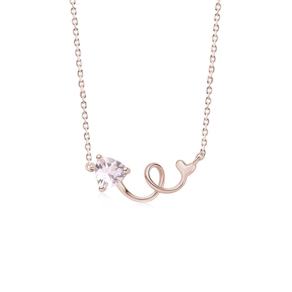 Minimalist Twisted Trillion Cut London Blue Topaz Necklace - LUO Jewelry #gemstone_Morganite