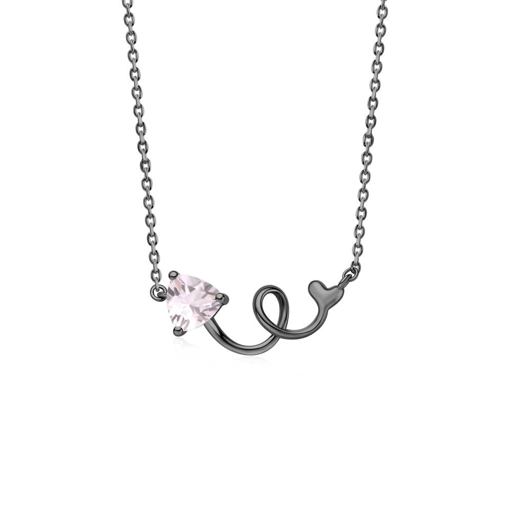 Minimalist Twisted Trillion Cut London Blue Topaz Necklace - LUO Jewelry #gemstone_Morganite