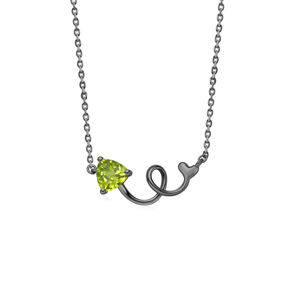 Minimalist Twisted Trillion Cut London Blue Topaz Necklace - LUO Jewelry #gemstone_Peridot