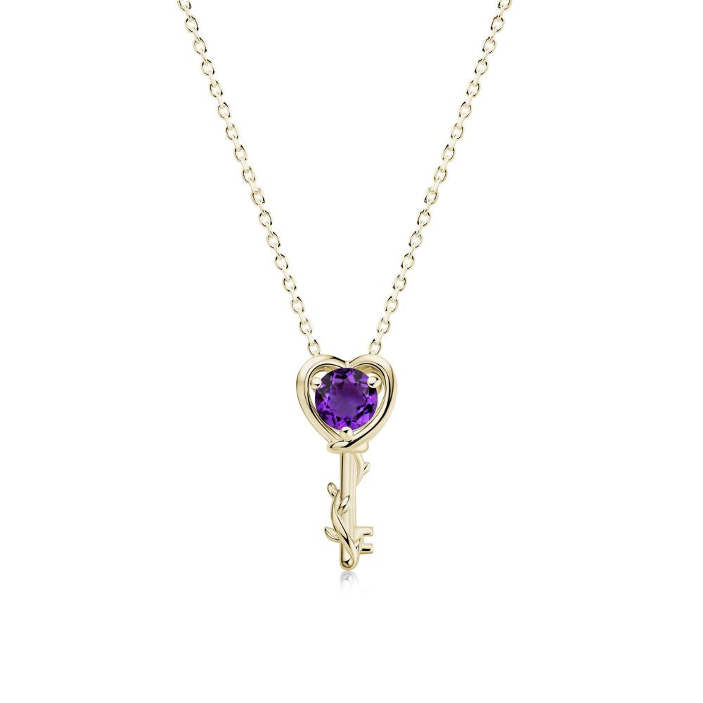 Key Lemon Quartz Leaf Necklace for Women - LUO Jewelry #gemstone_Amethyst