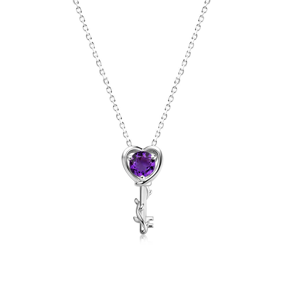 Key Lemon Quartz Leaf Necklace for Women - LUO Jewelry #gemstone_Amethyst
